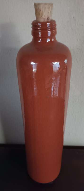 Vintage Stoneware Jar with Cork Stopper
