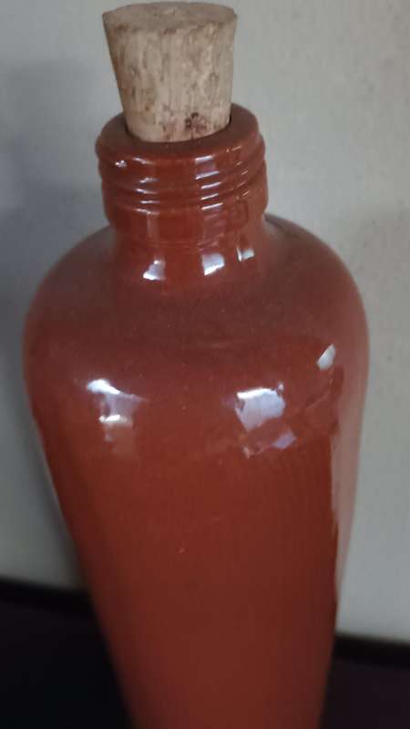 Vintage Stoneware Jar with Cork Stopper