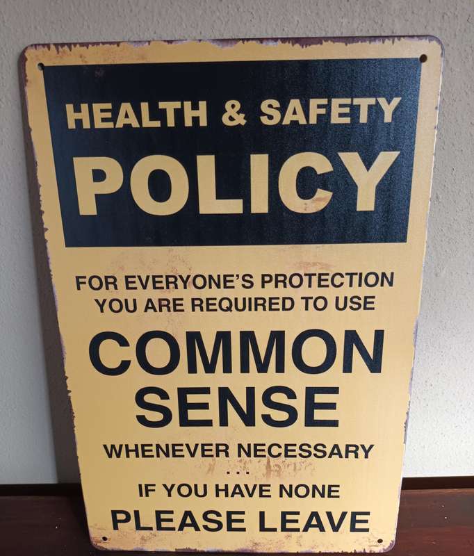 Tin Metal Sign - Common Sense