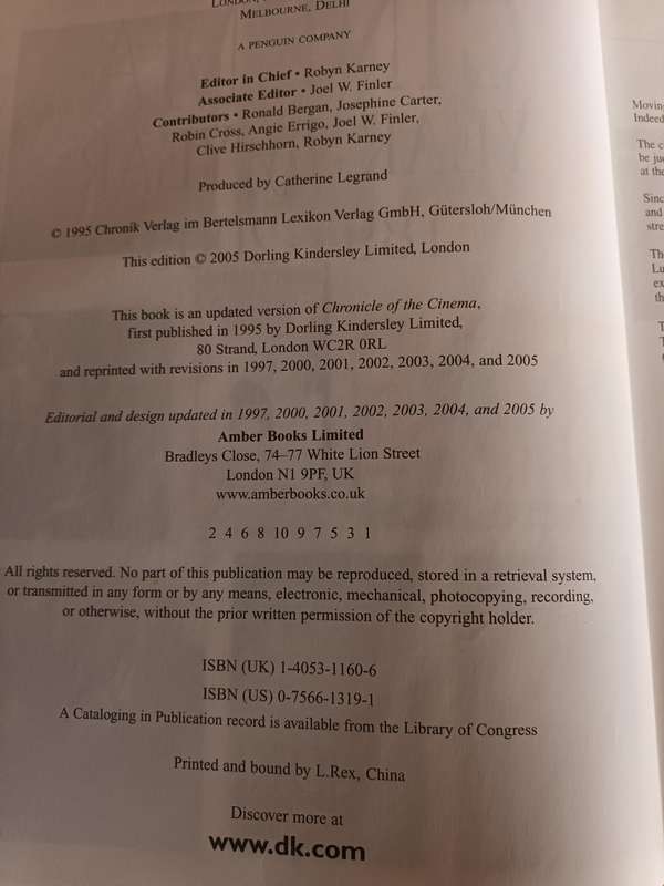 Cinema Year by Year 1894 - 2005 (874 Page Book)