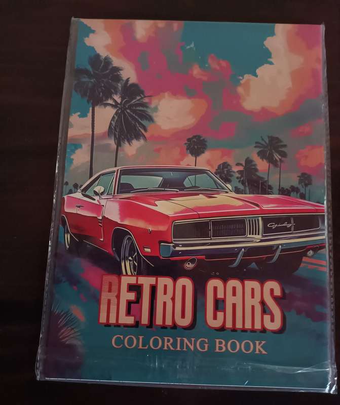 Retro Cars Colouring Book
