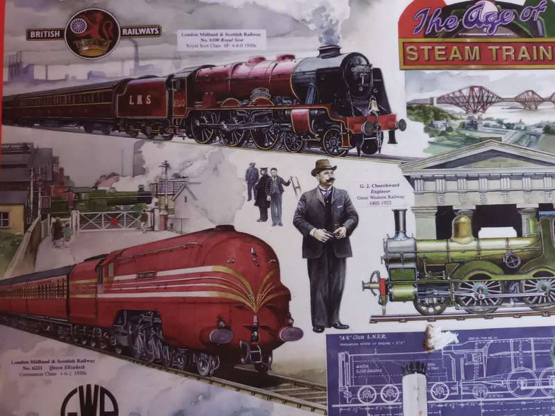Laminated 'The Age of Steam Trains' Print