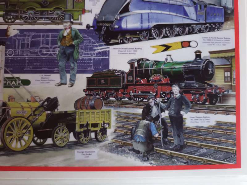 Laminated 'The Age of Steam Trains' Print