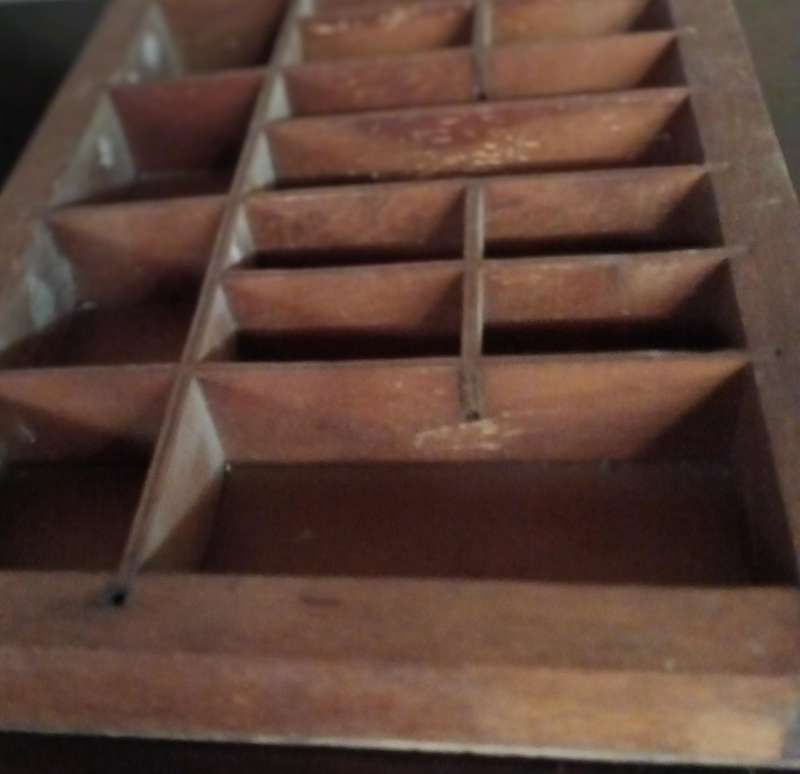 Small Wooden Printers Tray