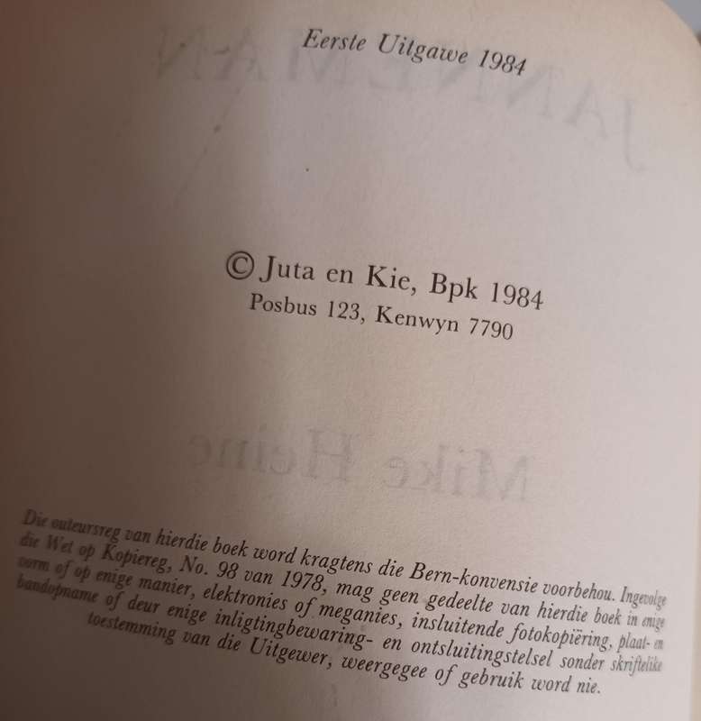 Janneman - Mike Heine Eerste Uitgawe 1984