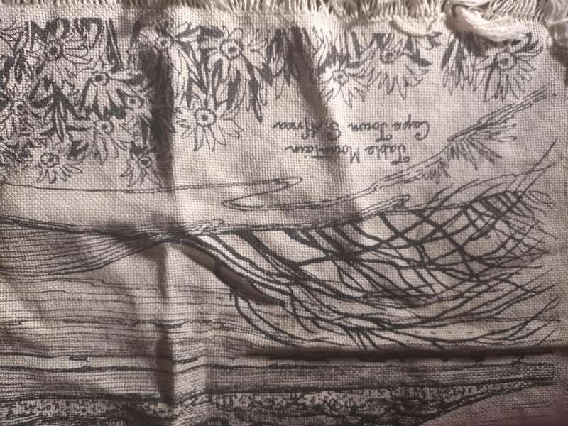 Cotton Cloth with Print of Table Mounrain