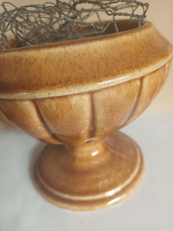 Vintage Glazed Pot Plant Holder