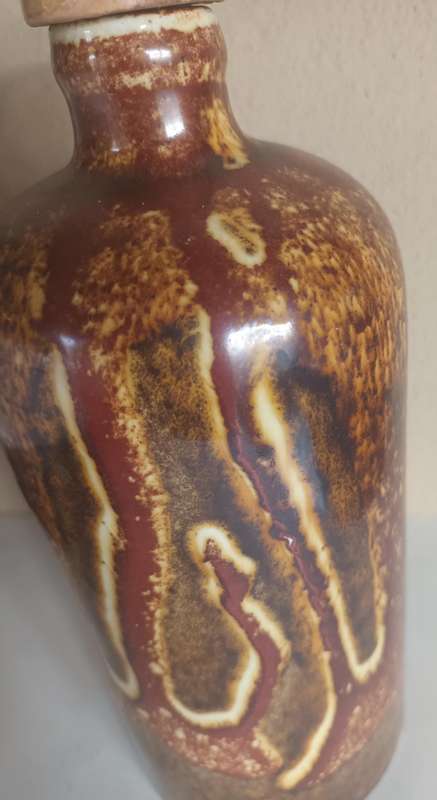 Vintage Pottery Bottle - Numbered at the Bottom