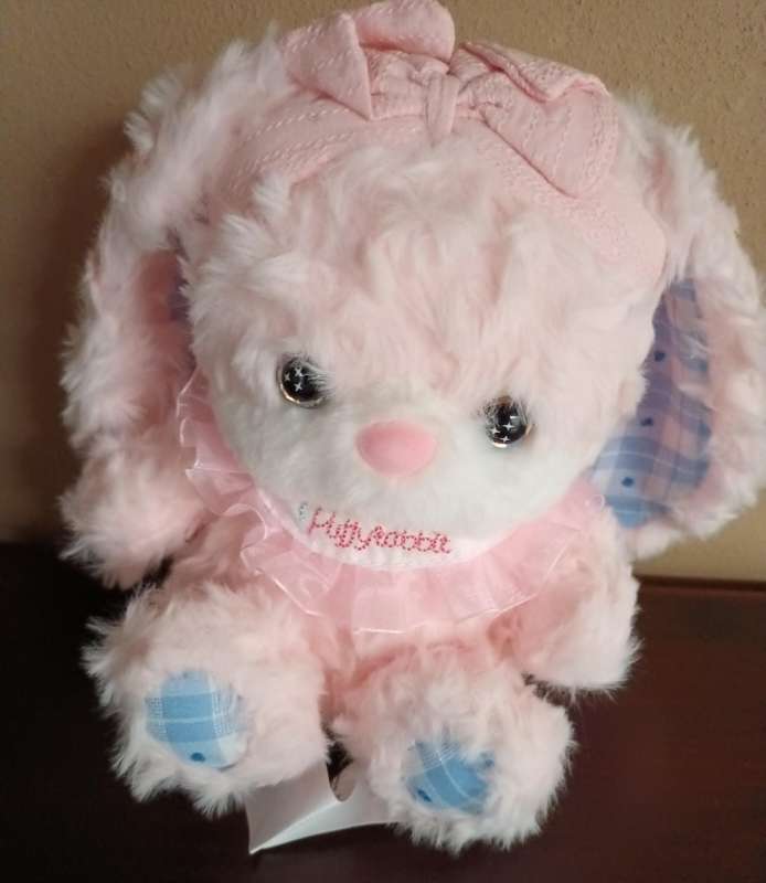 Fluffy Rabbit Soft Toy in Soft Tones