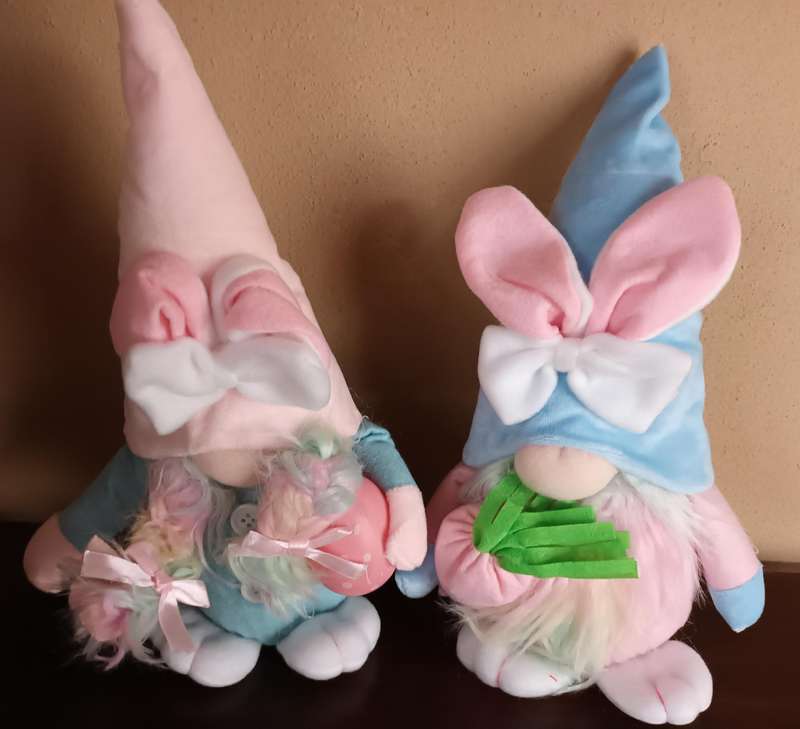 Pair of Colourful Gnome Soft Toys