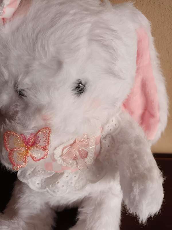 Gorgeous White and Pink Bunny Soft Toy