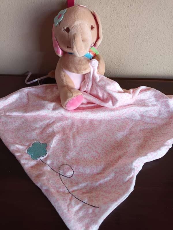 Small Elephant Soft Toy with Blanket