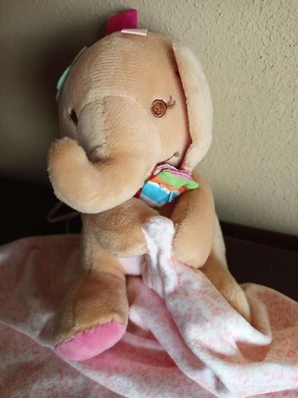 Small Elephant Soft Toy with Blanket