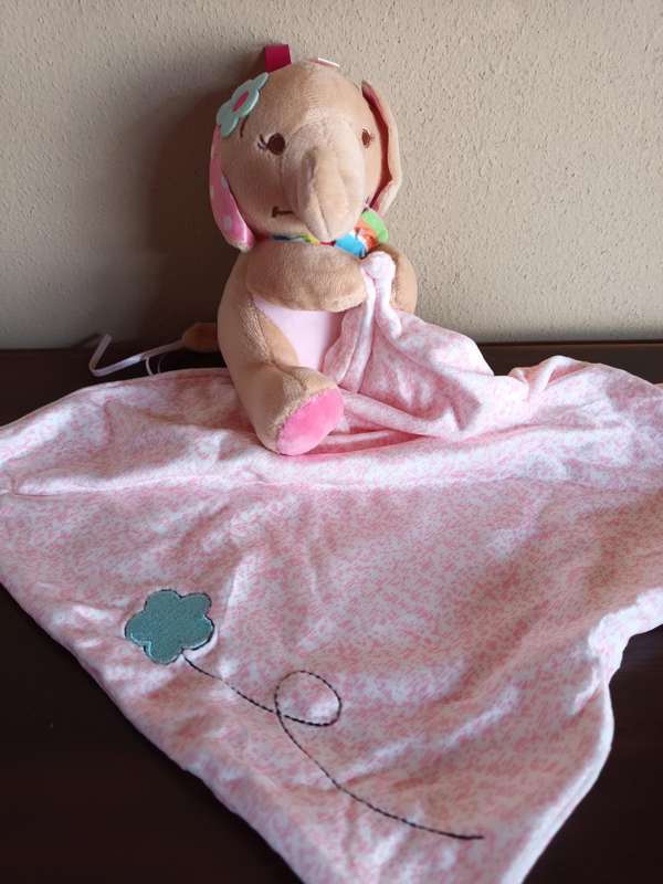 Small Elephant Soft Toy with Blanket