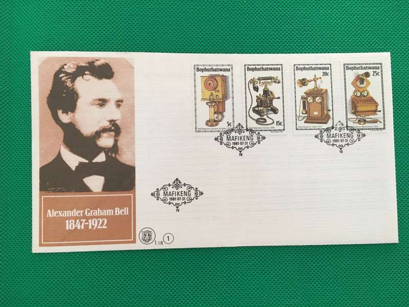 BOPHUTHATSWANA FIRST DAY COVER - ALEXANDER GRAHAM BELL - 1981