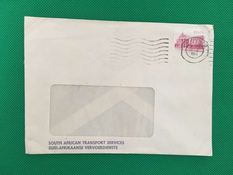 SOUTH AFRICA VINTAGE ENVELOPE WITH STAMP - 1985
