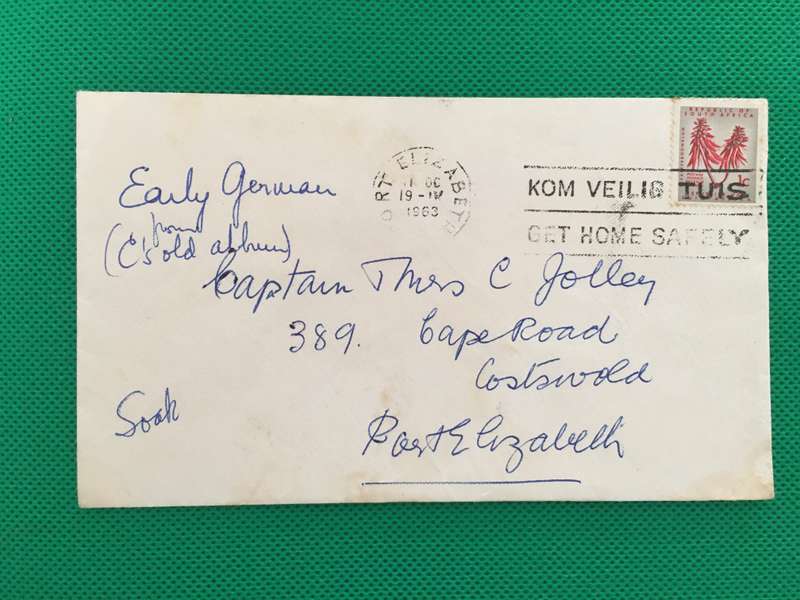 SOUTH AFRICA - VINTAGE ENVELOPE WITH STAMP - 1963