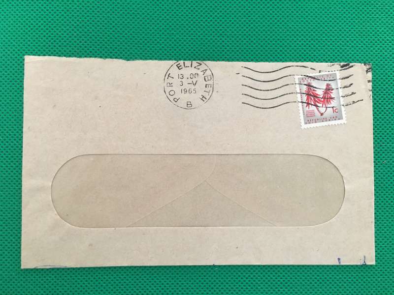 SOUTH AFRICA - ENVELOPE WITH STAMP - 1965