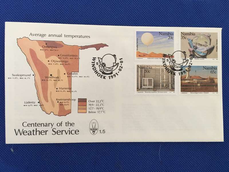 NAMIBIA FIRST DAY COVER - 1991 - WEATHER SERVICE