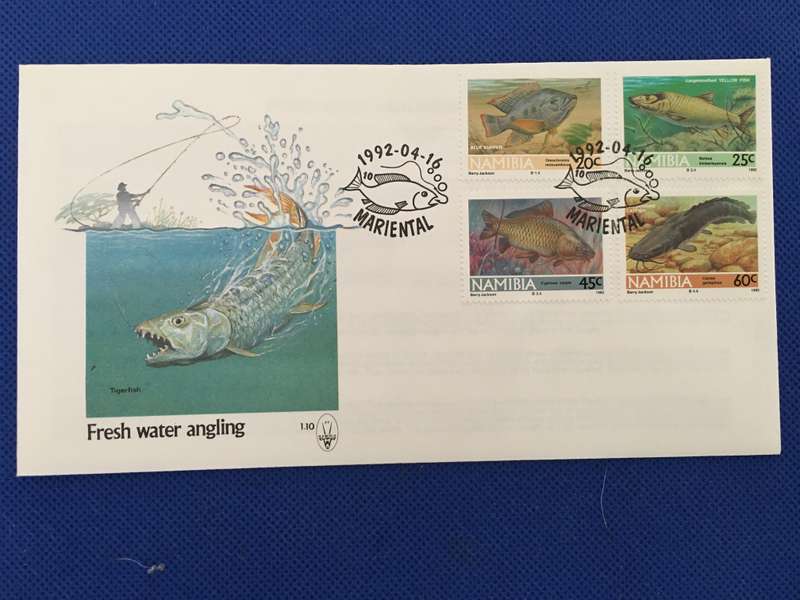 NAMIBIA FIRST DAY COVER - FRESH WATER ANGLING - 1992