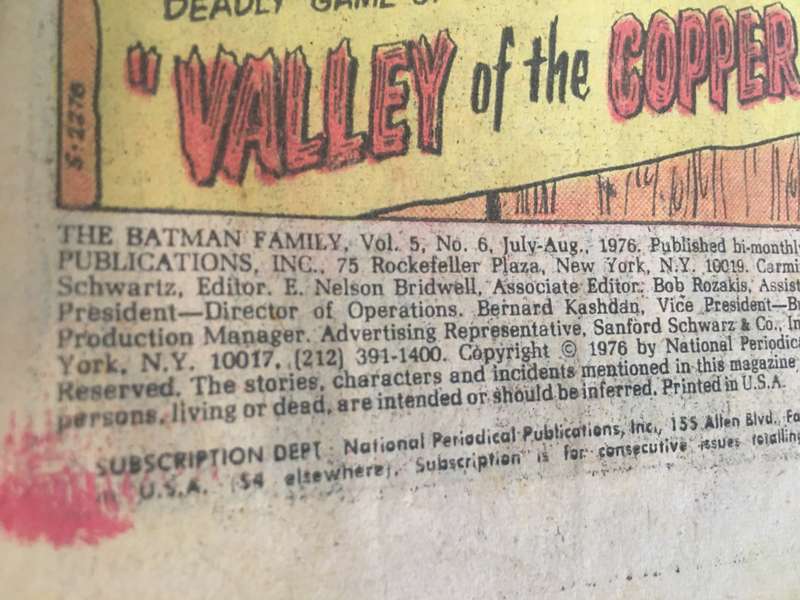 DC COMICS - BATMAN FAMILY - VOL. 5 - NO. 6 - 1976