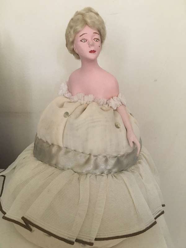VINTAGE /  ANTIQUE PIN CUSHION DOLL VERY RARE WITH SERIAL NUMBER -