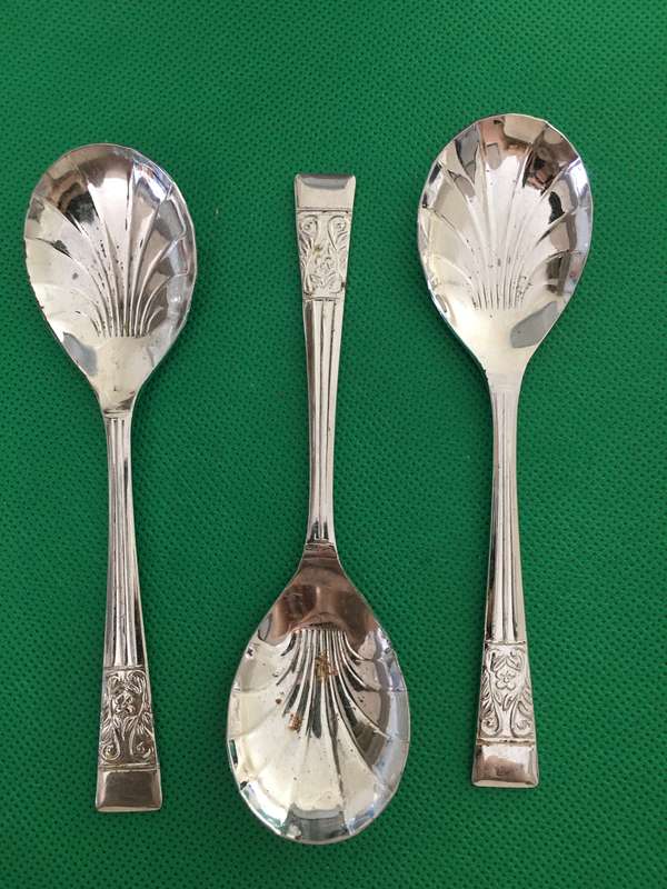 VINTAGE 3 BILCHROME TEA SPOONS SHEFFIELD ENGLAND