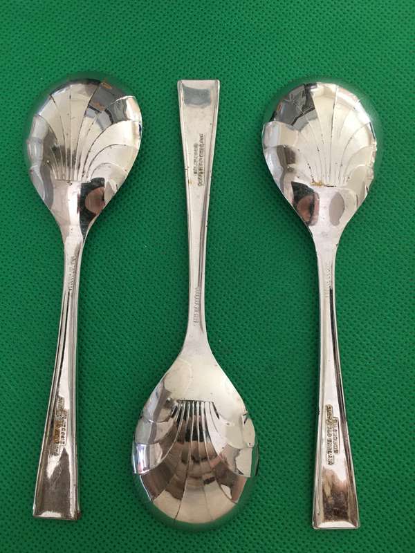 VINTAGE 3 BILCHROME TEA SPOONS SHEFFIELD ENGLAND