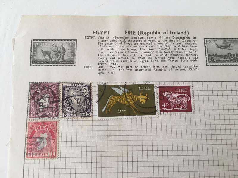 IRELAND  LOT OF MOUNTED STAMPS