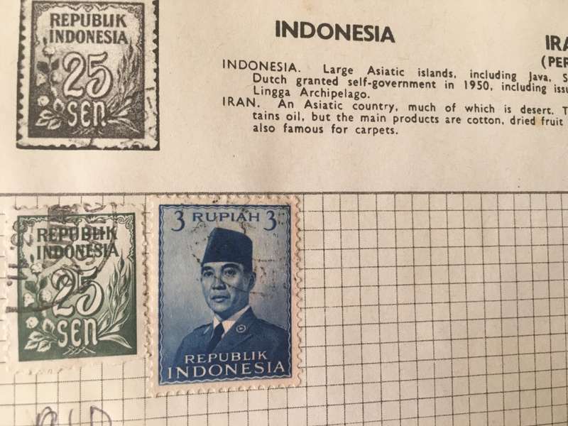INDONESIA 2 MOUNTED STAMPS