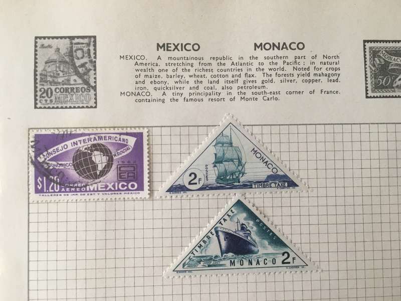 MONACO MOUNTED STAMPS