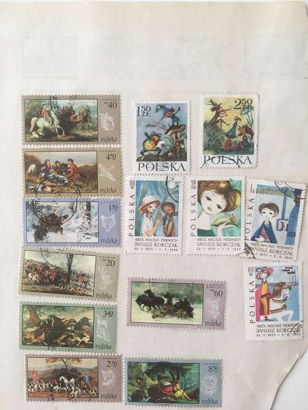 POLAND LOT OF PAINTING STAMPS