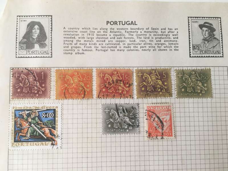 PORTUGAL PAGE OF STAMPS