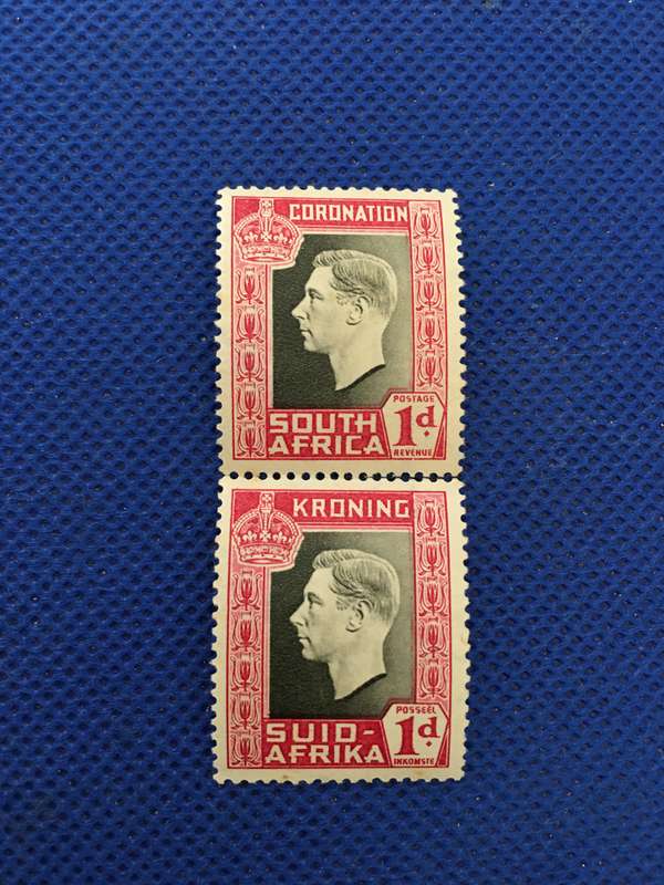 SOUTH AFRICA UNUSED PAIR KING GEORGE PAIR OF STAMPS