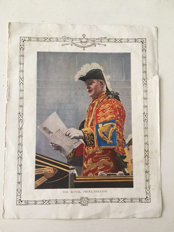 VINTAGE PRINT OF THE ROYAL PROCLAMATION