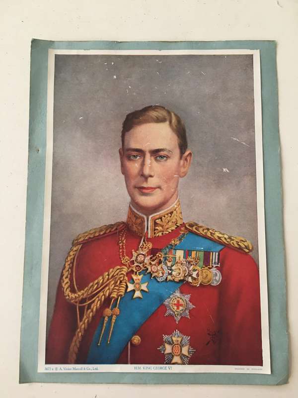 VINTAGE PRINT OF KING GEORGE VI