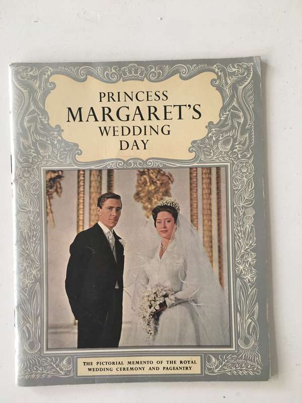 VINTAGE PRINCESS MARGARET'S WEDDING DAY PICTORIAL MEMENTO - 1960
