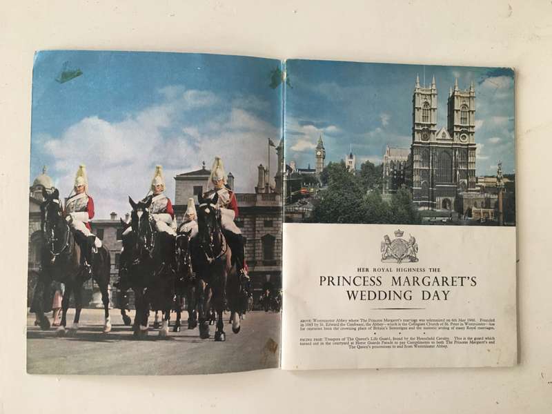 VINTAGE PRINCESS MARGARET'S WEDDING DAY PICTORIAL MEMENTO - 1960
