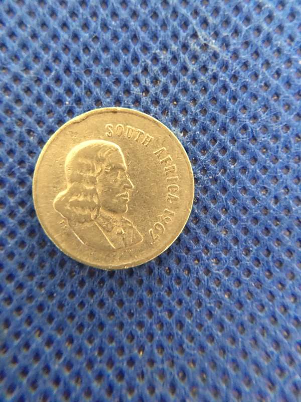 SOUTH AFRICA LOT OF 4    5c  COINS - JAN VAN RIEBEECK - ENGLISH AND AFRIKAANS -1967 1969 1965 - 1966
