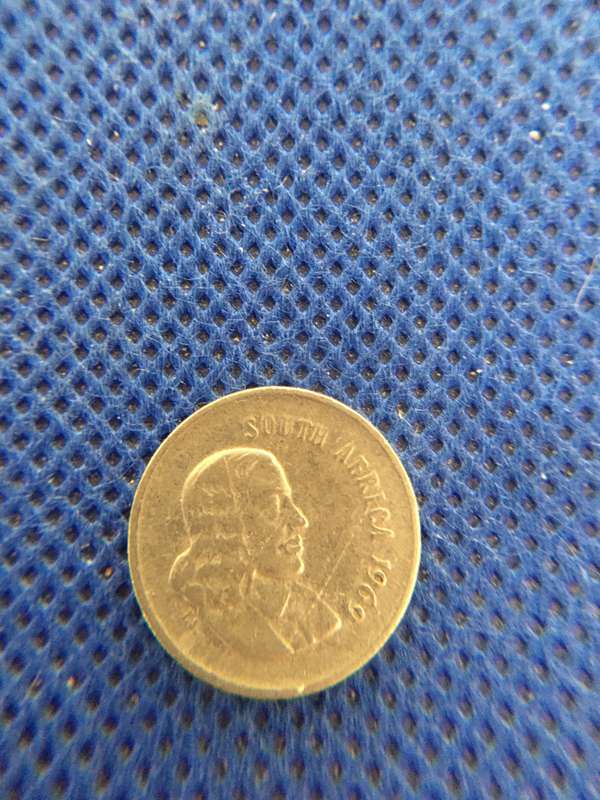 SOUTH AFRICA LOT OF 4    5c  COINS - JAN VAN RIEBEECK - ENGLISH AND AFRIKAANS -1967 1969 1965 - 1966
