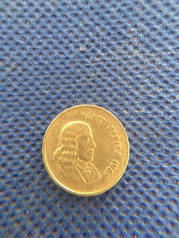 SOUTH AFRICA  TWO COINS 5c  - JAN VAN RIEBEECK - 1965 - 1967 BOTH ENGLISH