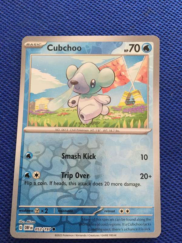 POKEMON TRADING CARD - FOIL CARD / SHINY - CUBCHOO