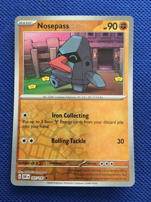 POKEMON TRADING CARD - FOIL CARD / SHINY CARD - NOSEPASS