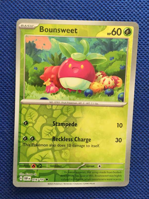POKEMON TRADING CARD - BOUNSWEET / FOIL CARD / SHINY CARD