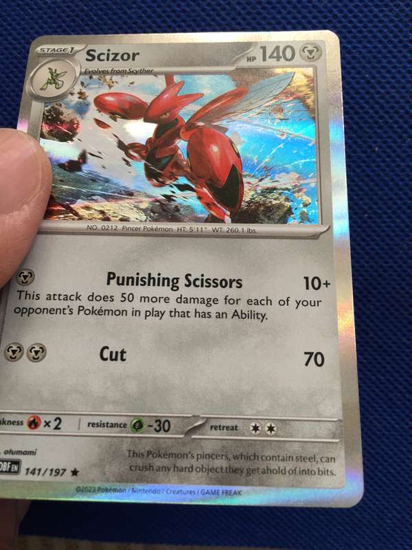 POKEMON TRADING CARD - SHINY / FOIL CARD - SCIZOR