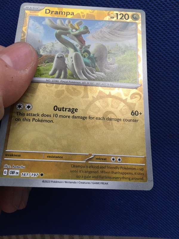 POKEMON TRADING CARD - DRAMPA / FOIL CARD / SHINY CARD