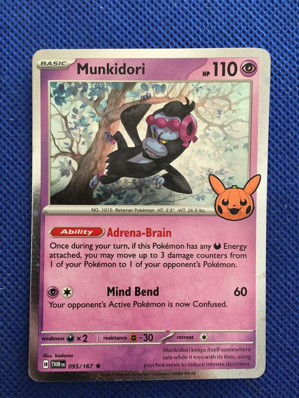 POKEMON TRADING CARD - MUNKIDORI - FOIL CARD / SHINY CARD