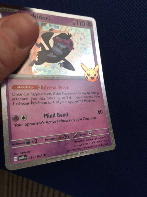 POKEMON TRADING CARD - MUNKIDORI - FOIL CARD / SHINY CARD
