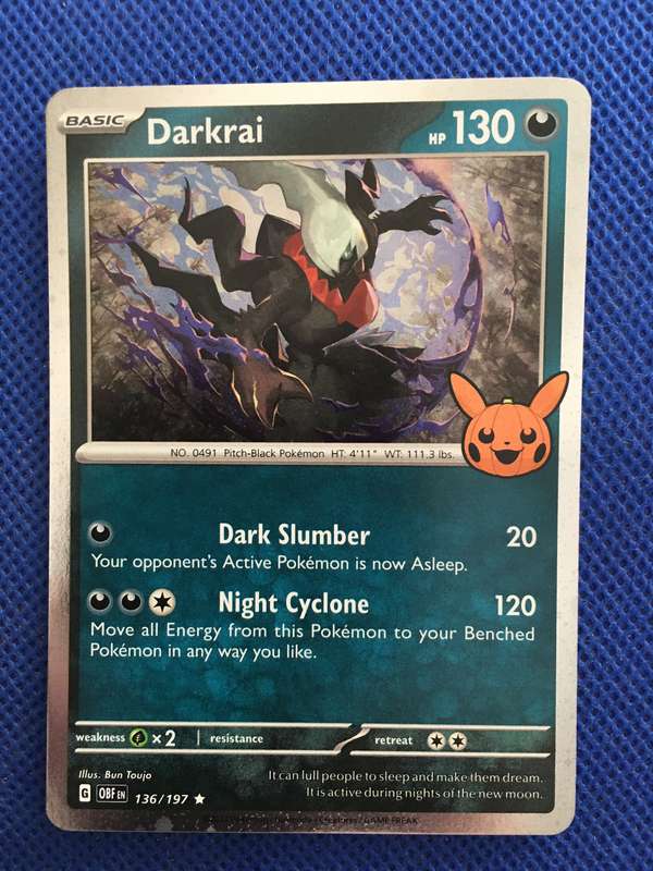 POKEMON TRADING CARD - DARKRAI /FOIL CARD / SHINY