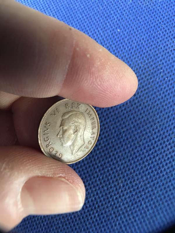 SOUTH AFRICA 1943 1/4 D COIN